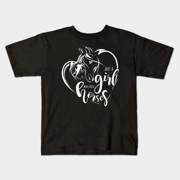 Just a Girl who Loves Horses by Farm n' Fancy Kids T-Shirt by farmnfancy